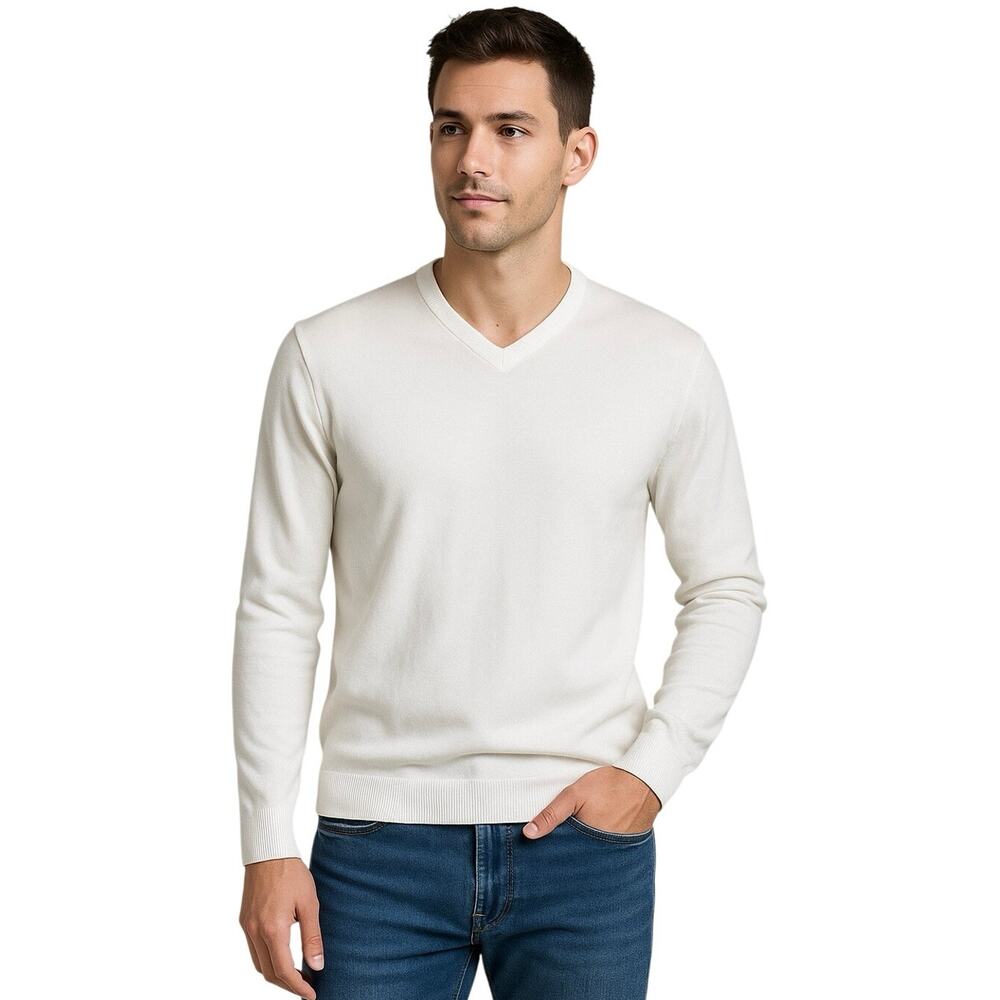X-Ray Jeans V-Neck Sweater Size M Slim Fit Lightweight Pullover Casual Classic